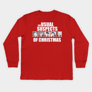 The usual Christmas Suspects Kids Long Sleeve T-Shirt